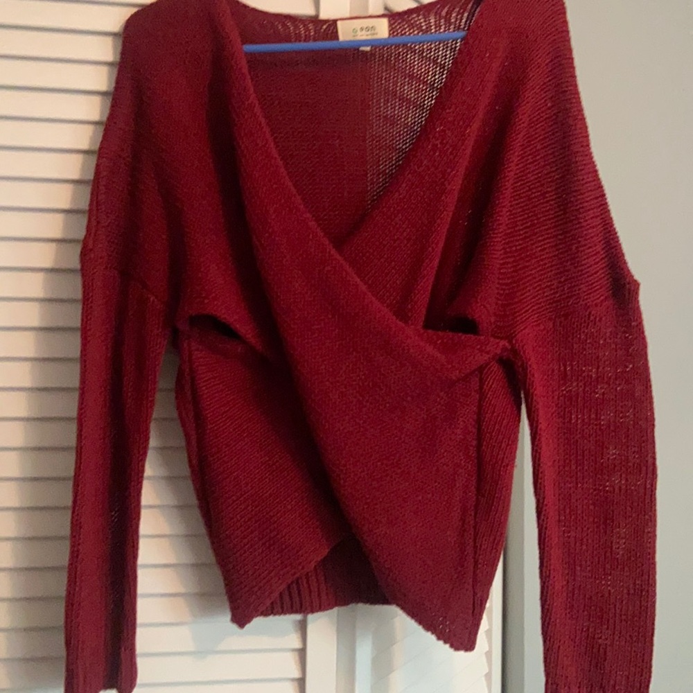 Wrap sweater